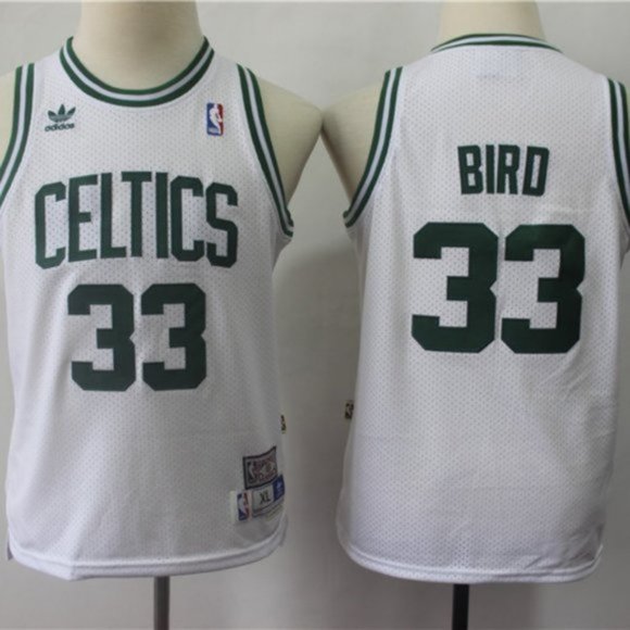 larry bird white jersey